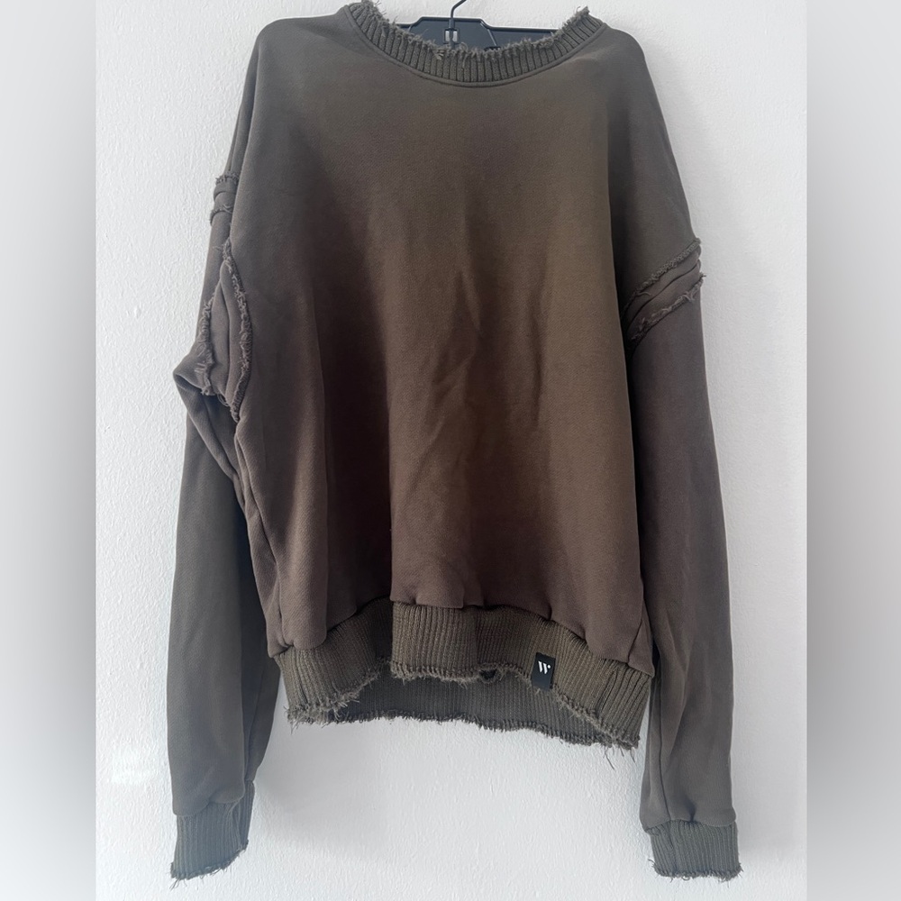 Green ash Distressed Sweater